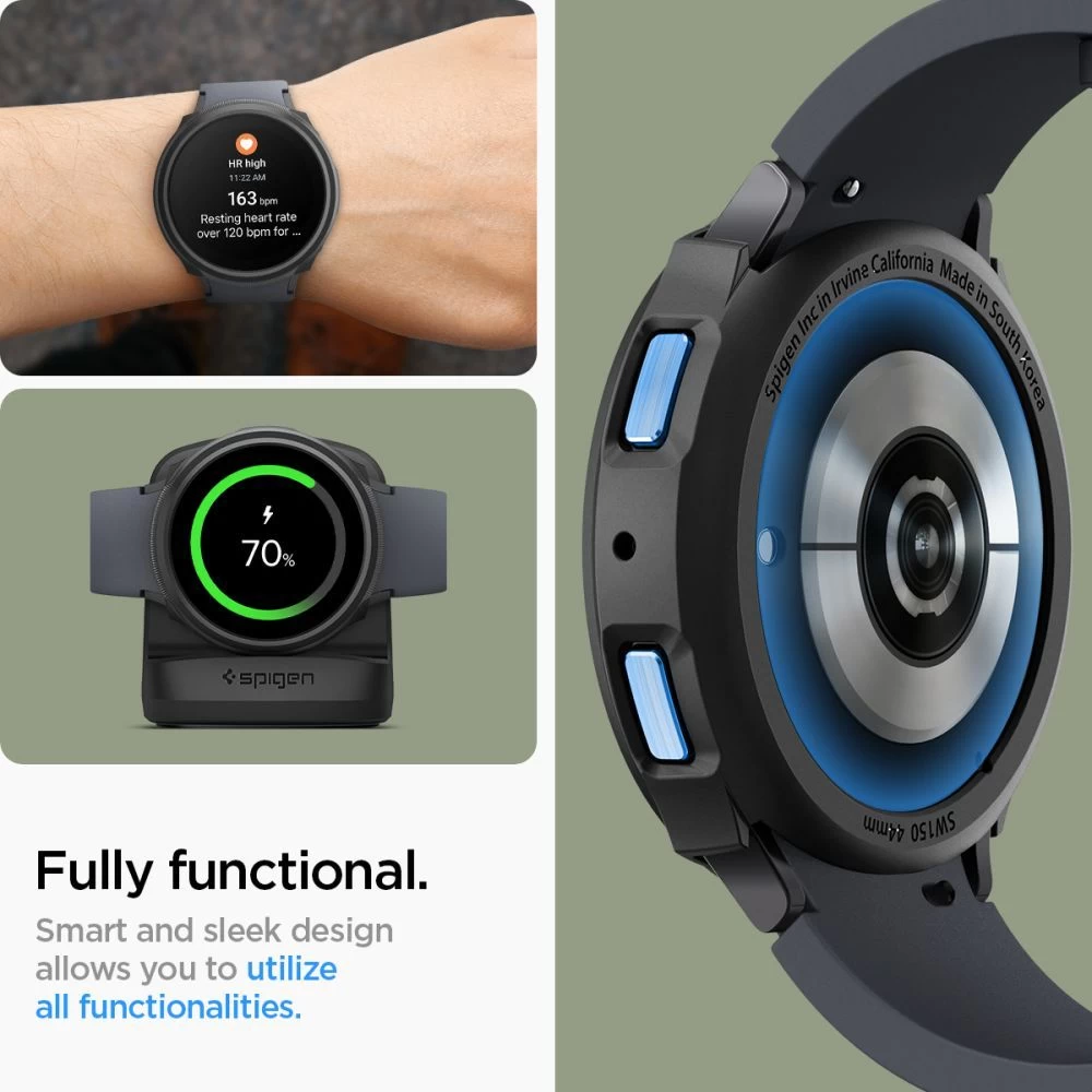 Samsung Galaxy Watch 6 skal, fodral svart SPIGEN LIQUID AIR (44 MM)