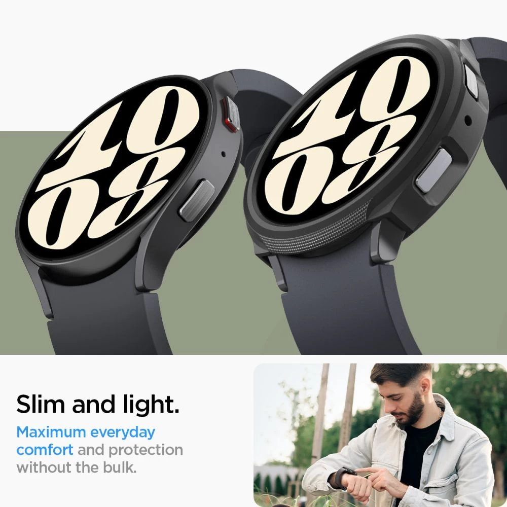 Samsung Galaxy Watch 6 skal, fodral svart SPIGEN LIQUID AIR (44 MM)