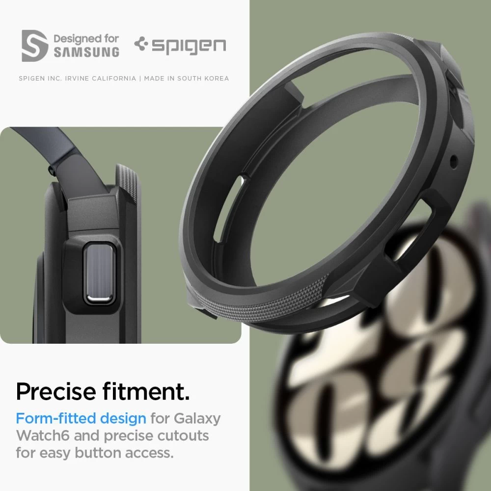 Samsung Galaxy Watch 6 skal, fodral svart SPIGEN LIQUID AIR (44 MM)