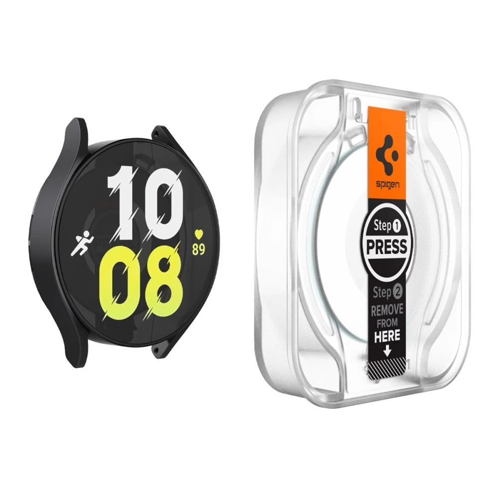 Samsung Galaxy Watch 6 skärmskydd SPIGEN GLAS.TR ”EZ-FIT” 2-PACK (44 MM)