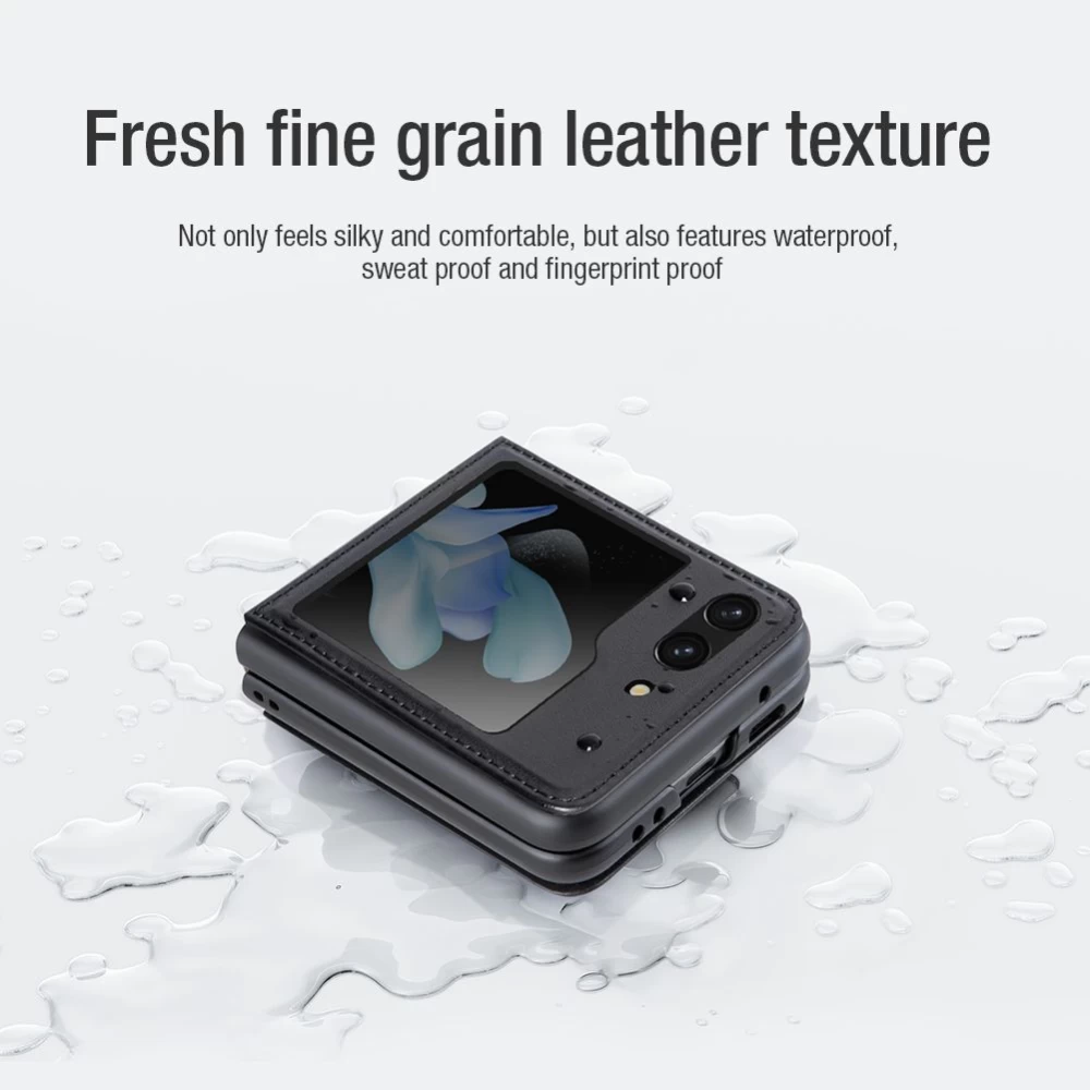 Samsung Galaxy Z Flip 5 suojakotelo  NILLKIN QIN LEATHER (VEGAN LEATHER)