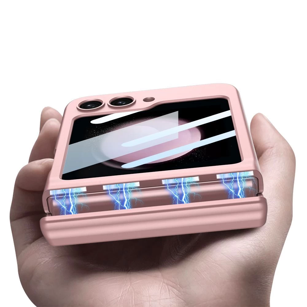 Samsung Galaxy Z Flip 5 suojakuori pinkki TECH-PROTECT ICON MAGNETIC