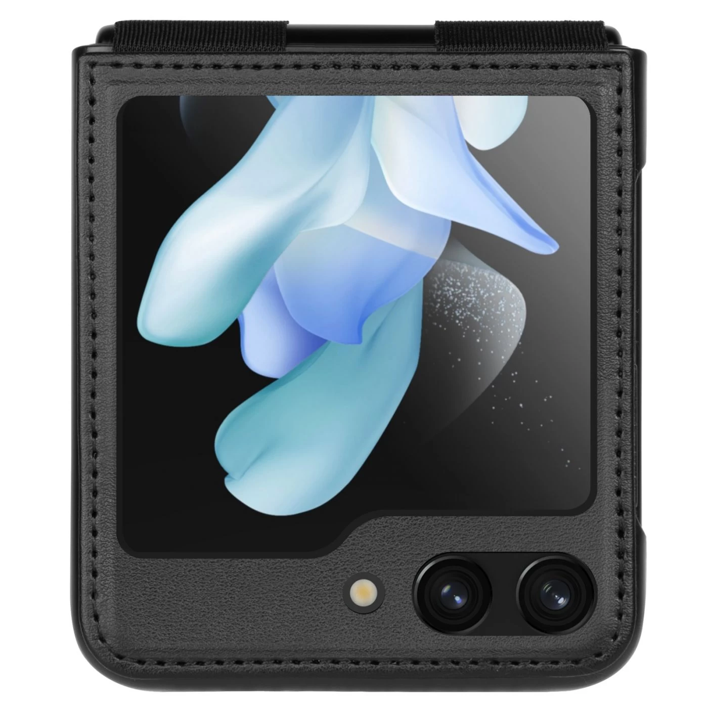 Samsung Galaxy Z Flip 5 suojakotelo musta NILLKIN QIN LEATHER (VEGAN LEATHER)