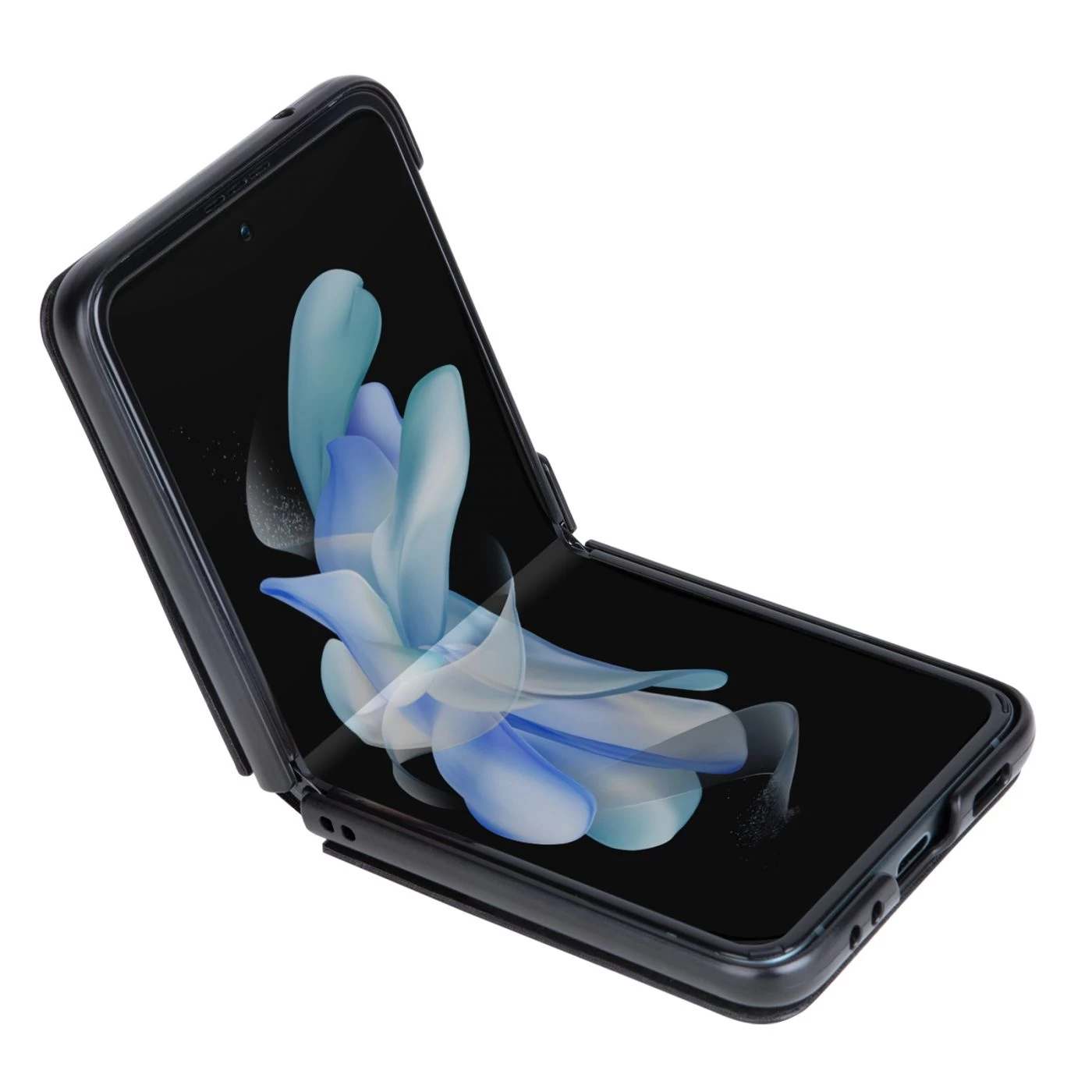 Samsung Galaxy Z Flip 5 suojakotelo musta NILLKIN QIN LEATHER (VEGAN LEATHER)