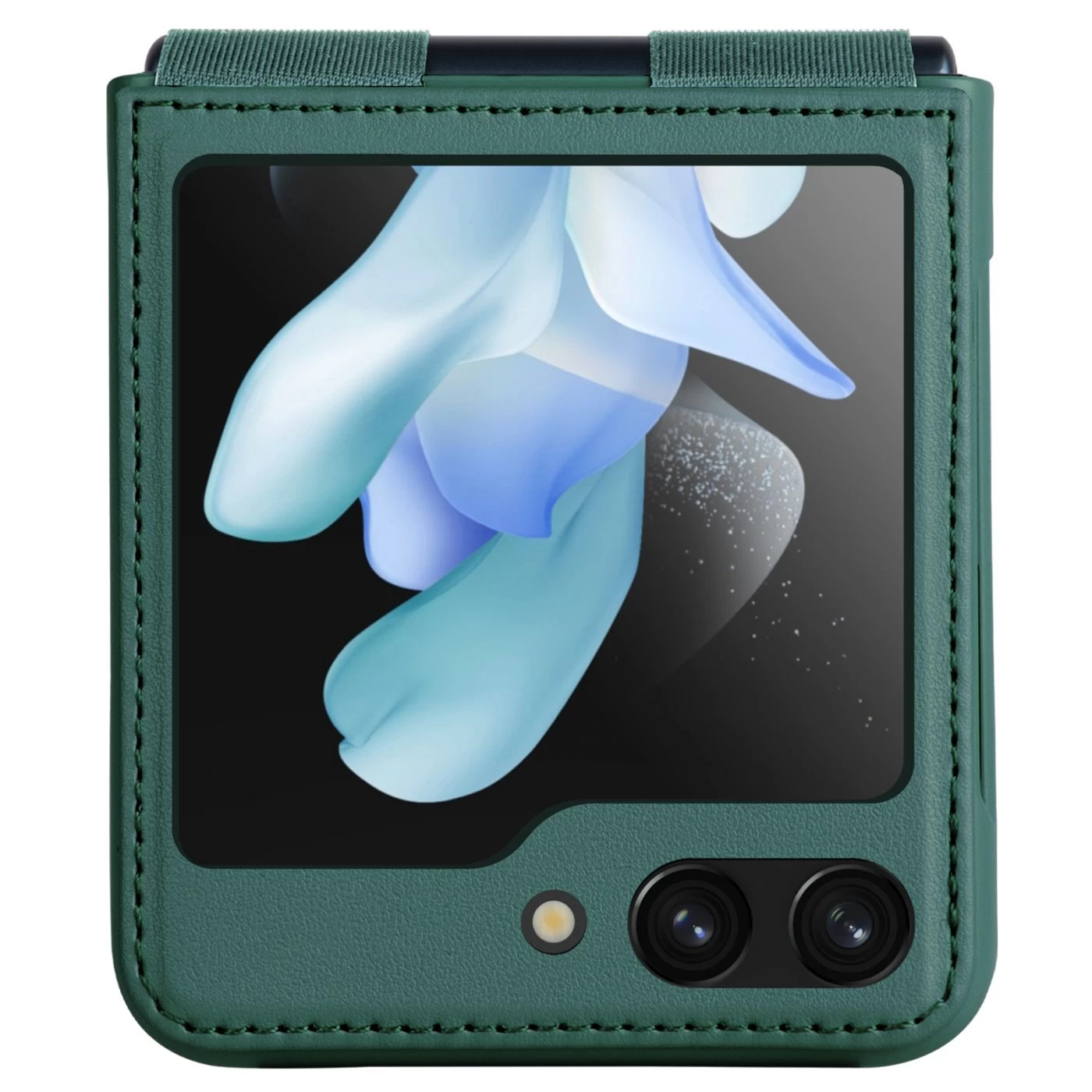 Samsung Galaxy Z Flip 5 suojakotelo vihreä NILLKIN QIN LEATHER (VEGAN LEATHER)
