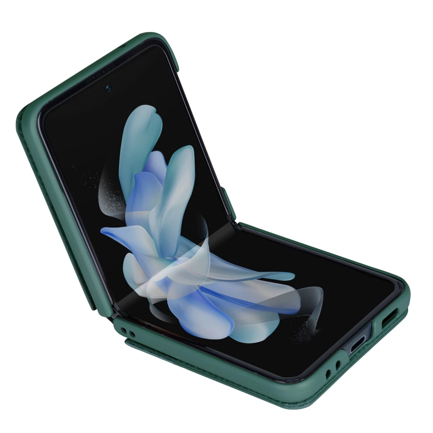 Samsung Galaxy Z Flip 5 suojakotelo vihreä NILLKIN QIN LEATHER (VEGAN LEATHER)