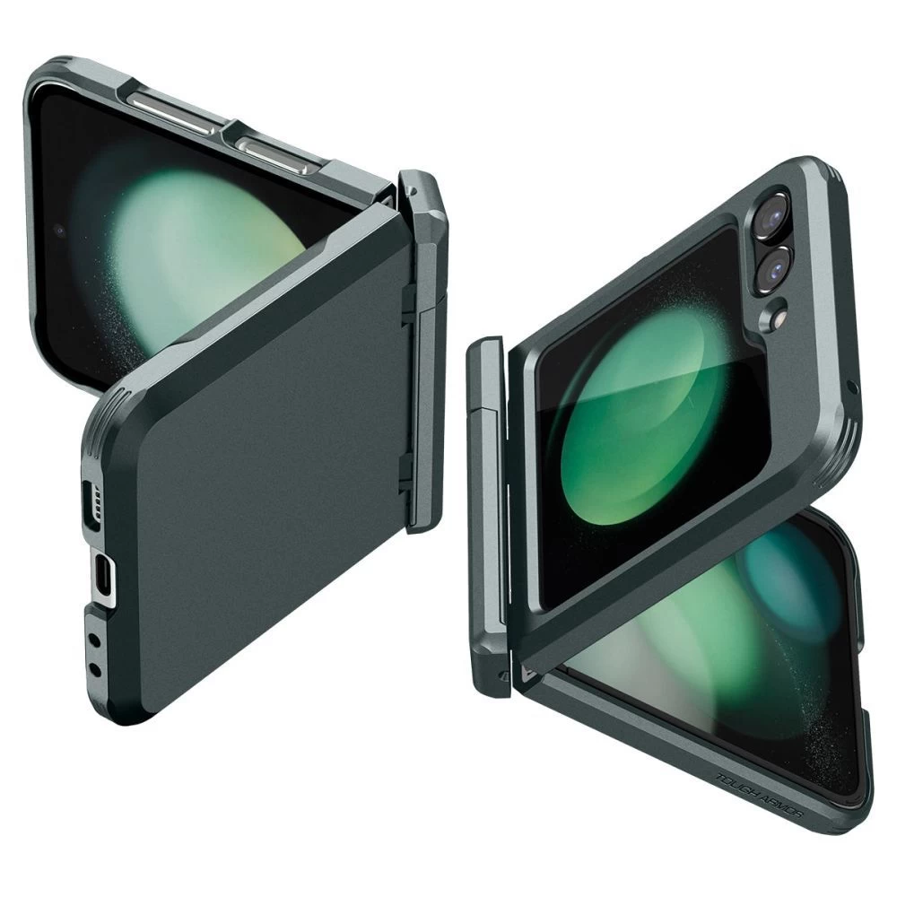 Samsung Galaxy Z Flip 5 dėklas žalia SPIGEN TOUGH ARMOR PRO