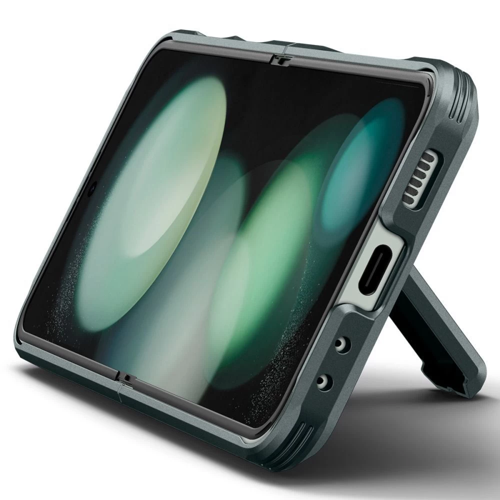 Samsung Galaxy Z Flip 5 dėklas žalia SPIGEN TOUGH ARMOR PRO