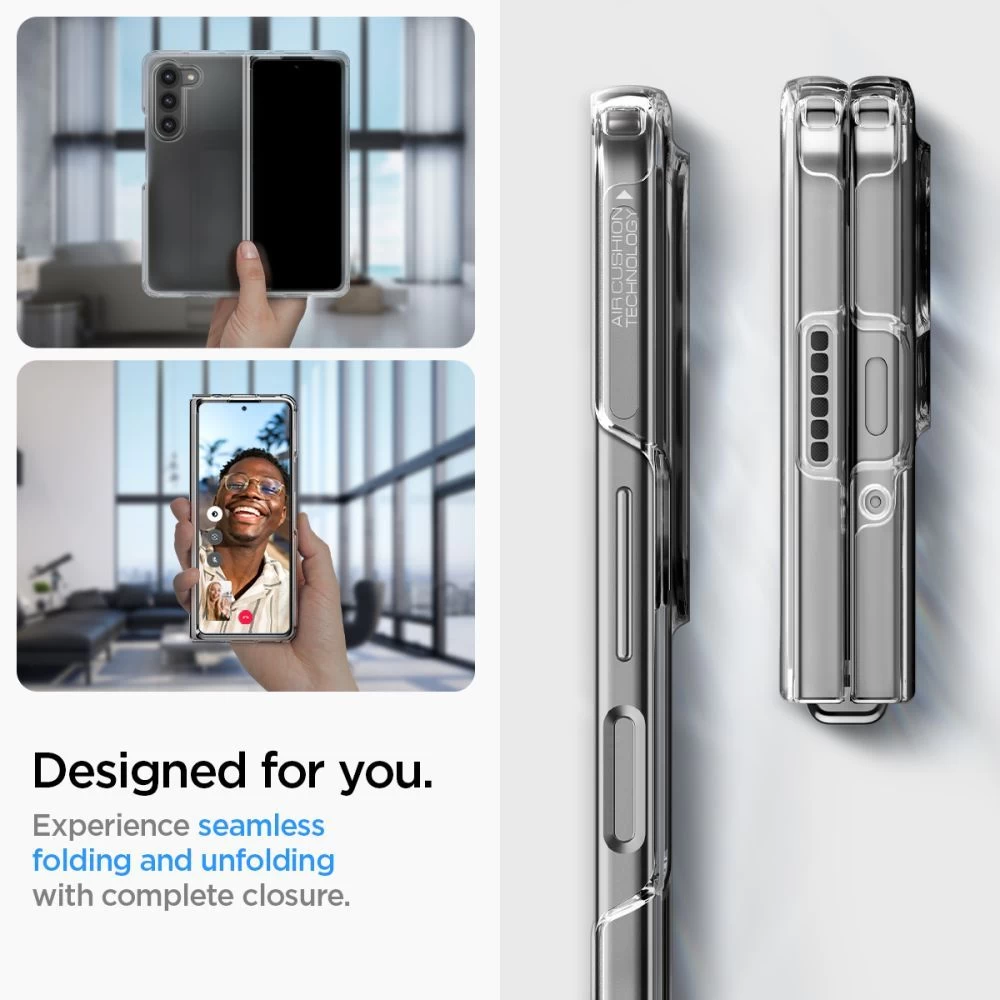 Samsung Galaxy Z Fold 5 dėklas skaidrus SPIGEN ULTRA HYBRID
