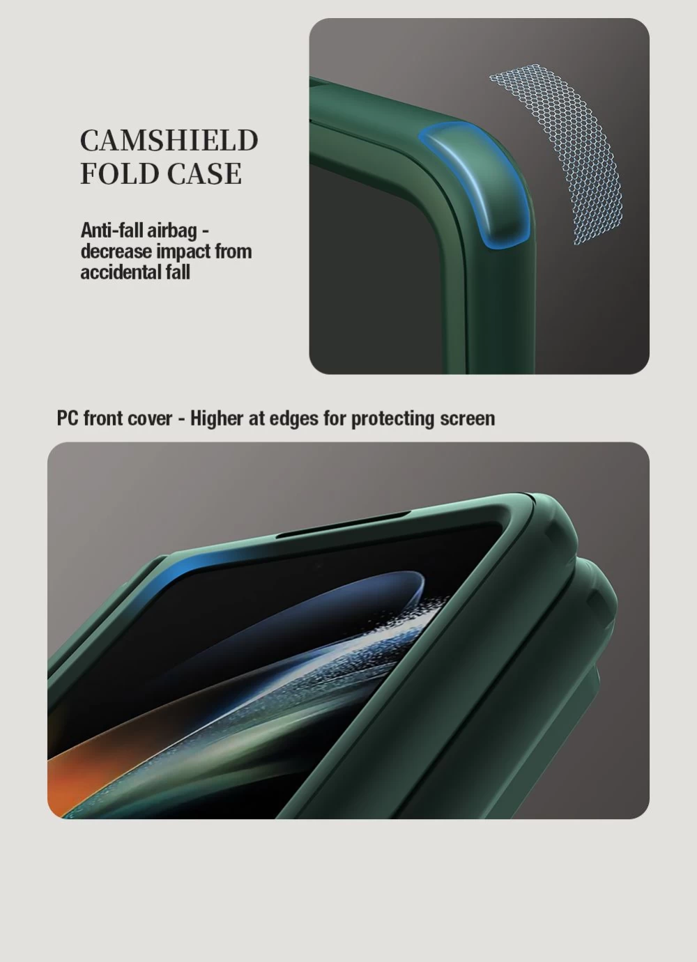 Samsung Galaxy Z Fold 5 skal svart NILLKIN CAMSHIELD FOLD (BRACKET VERSION)