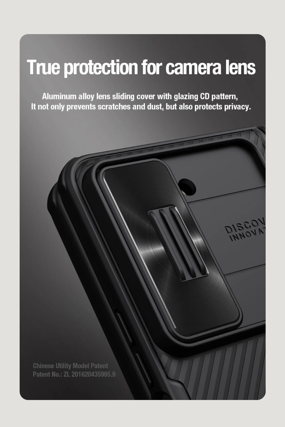 Samsung Galaxy Z Fold 5 skal svart NILLKIN CAMSHIELD FOLD (BRACKET VERSION)
