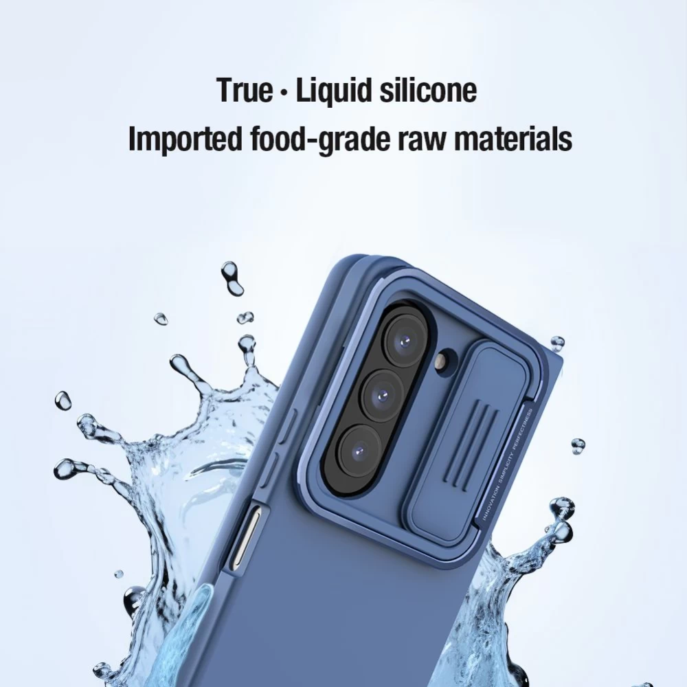 Samsung Galaxy Z Fold 5 skal svart NILLKIN CAMSHIELD SILKY SILICON