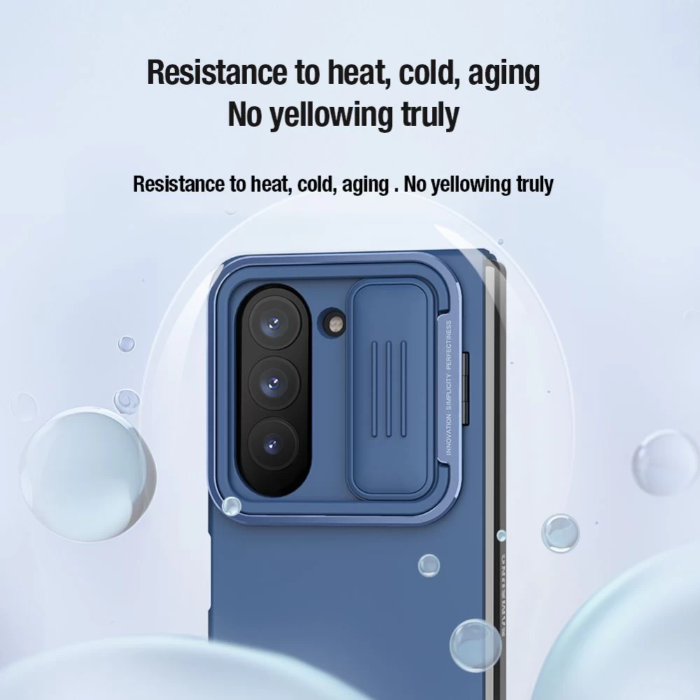 Samsung Galaxy Z Fold 5 skal svart NILLKIN CAMSHIELD SILKY SILICON