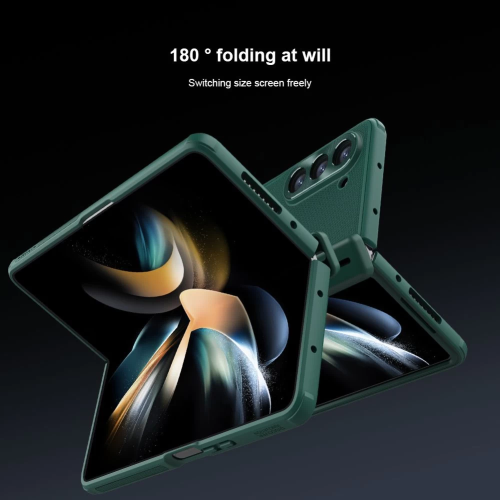 Samsung Galaxy Z Fold 5 vāciņš melns NILLKIN SUPER FROSTED SHIELD (BRACKET VERSION)