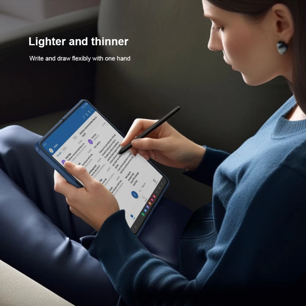 Samsung Galaxy Z Fold 5 vāciņš melns NILLKIN SUPER FROSTED SHIELD (BRACKET VERSION)
