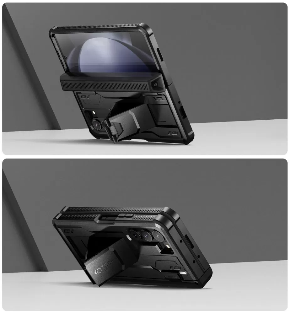 Samsung Galaxy Z Fold 5 vāciņš melns TECH-PROTECT KEVLAR PRO PEN