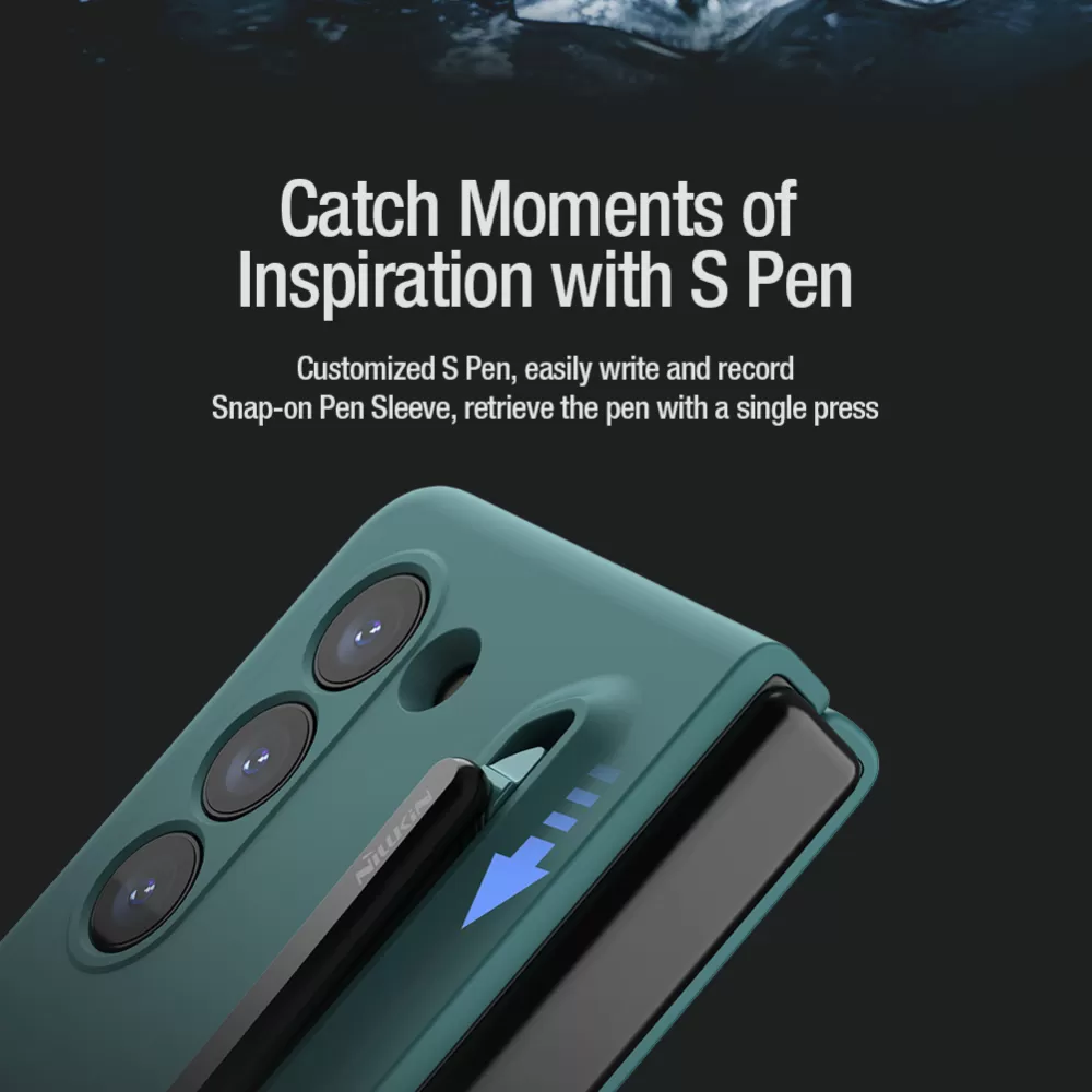 Samsung Galaxy Z Fold 5 vāciņš melns NILLKIN FLEX PURE FOLD (S PEN Version)