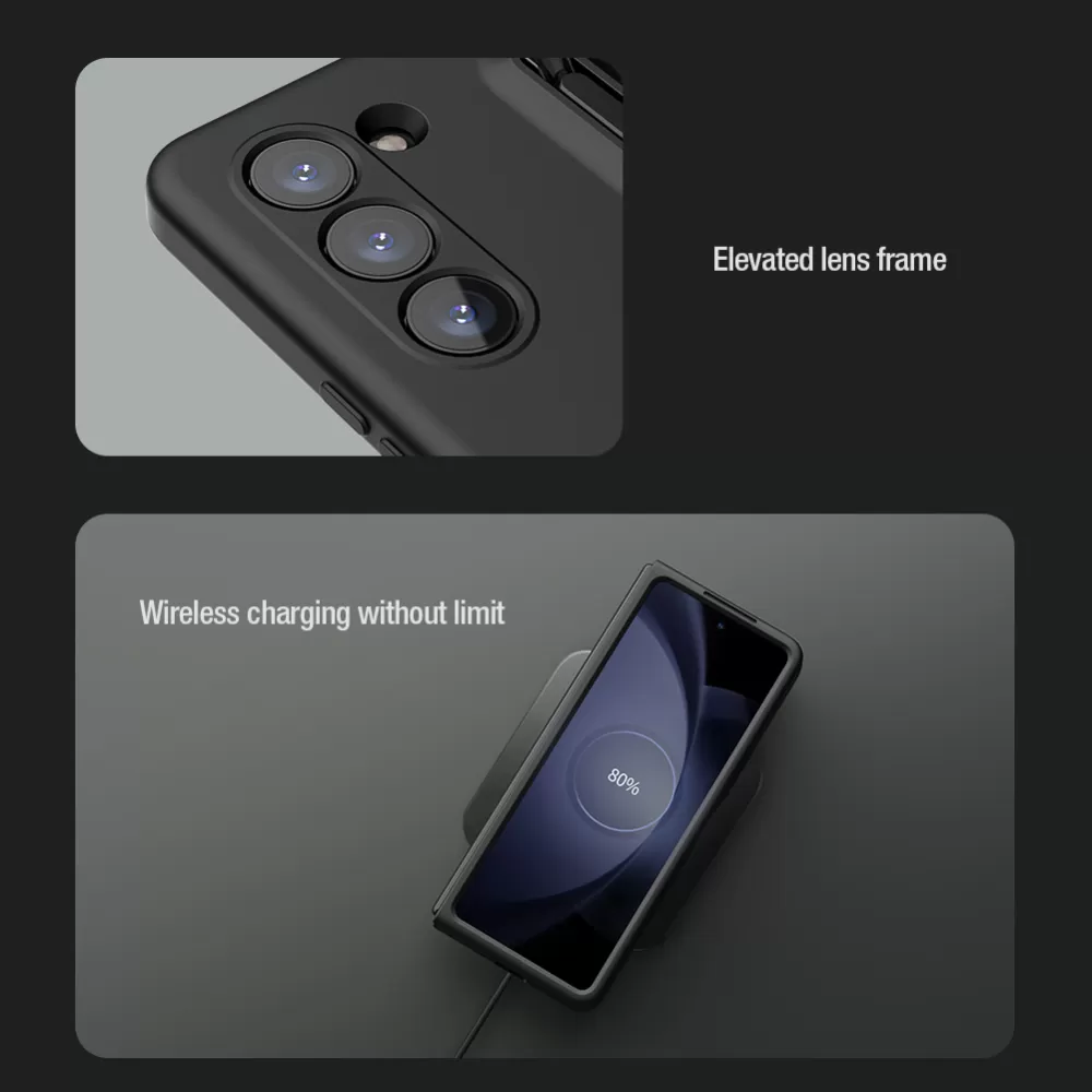 Samsung Galaxy Z Fold 5 vāciņš melns NILLKIN FLEX PURE FOLD (S PEN Version)