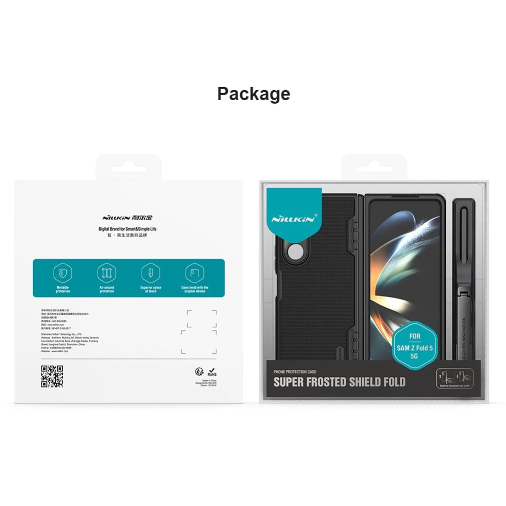 Samsung Galaxy Z Fold 5 skal grön NILLKIN SUPER FROSTED SHIELD (PEN HOLDER VERSION)