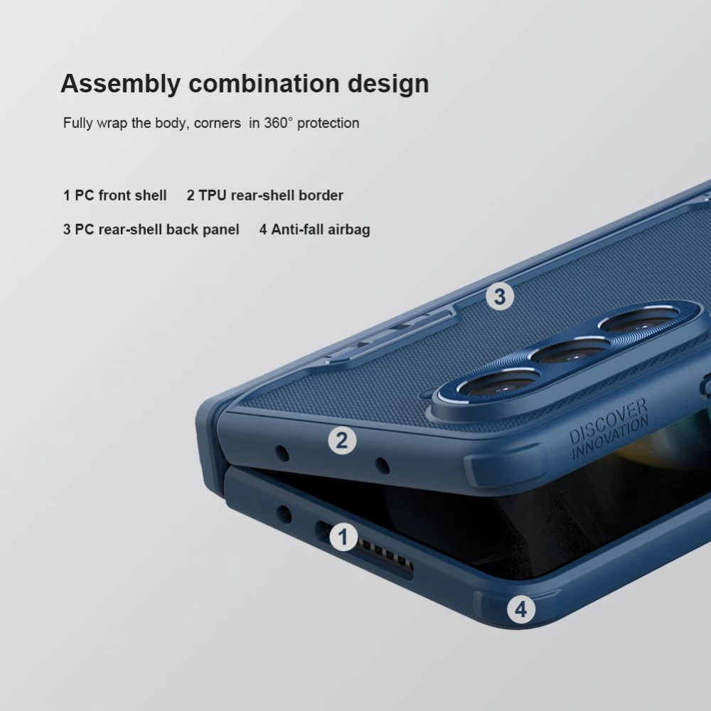 Samsung Galaxy Z Fold 5 vāciņš zaļš NILLKIN SUPER FROSTED SHIELD (BRACKET VERSION)