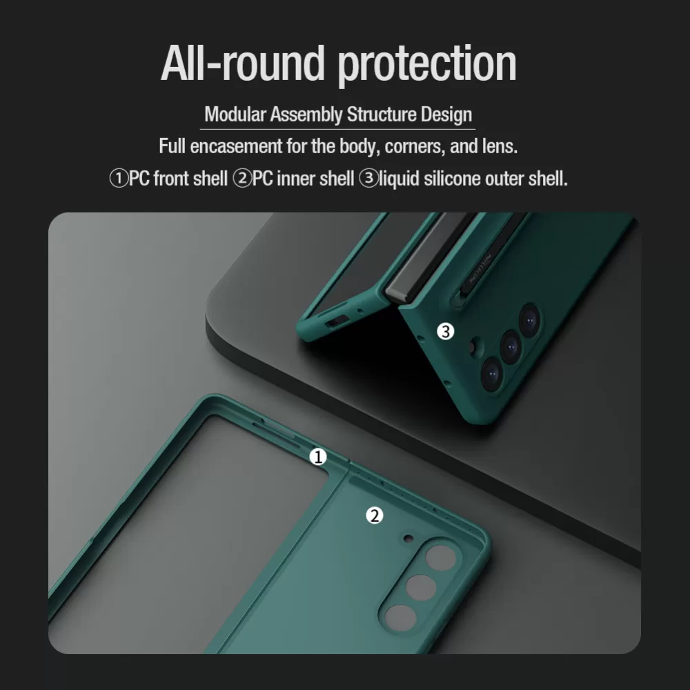 Samsung Galaxy Z Fold 5 case green NILLKIN FLEX PURE FOLD (S PEN Version)