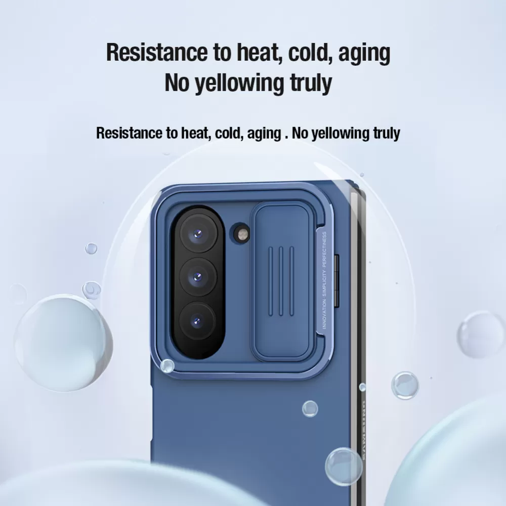 Samsung Galaxy Z Fold 5 vāciņš zaļš NILLKIN CAMSHIELD SILKY SILICONE (BRACKET VERSION)