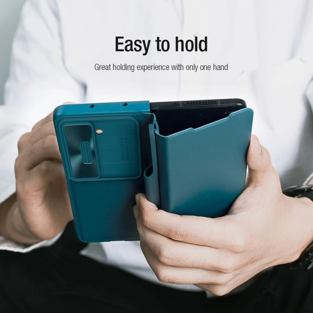 Samsung Galaxy Z Fold 5 fodral gyllene NILLKIN QIN PRO LEATHER