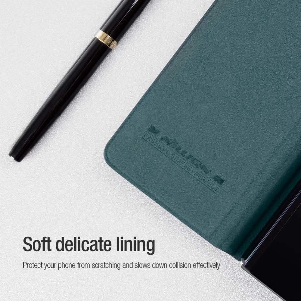 Samsung Galaxy Z Fold 5 fodral gyllene NILLKIN QIN PRO LEATHER