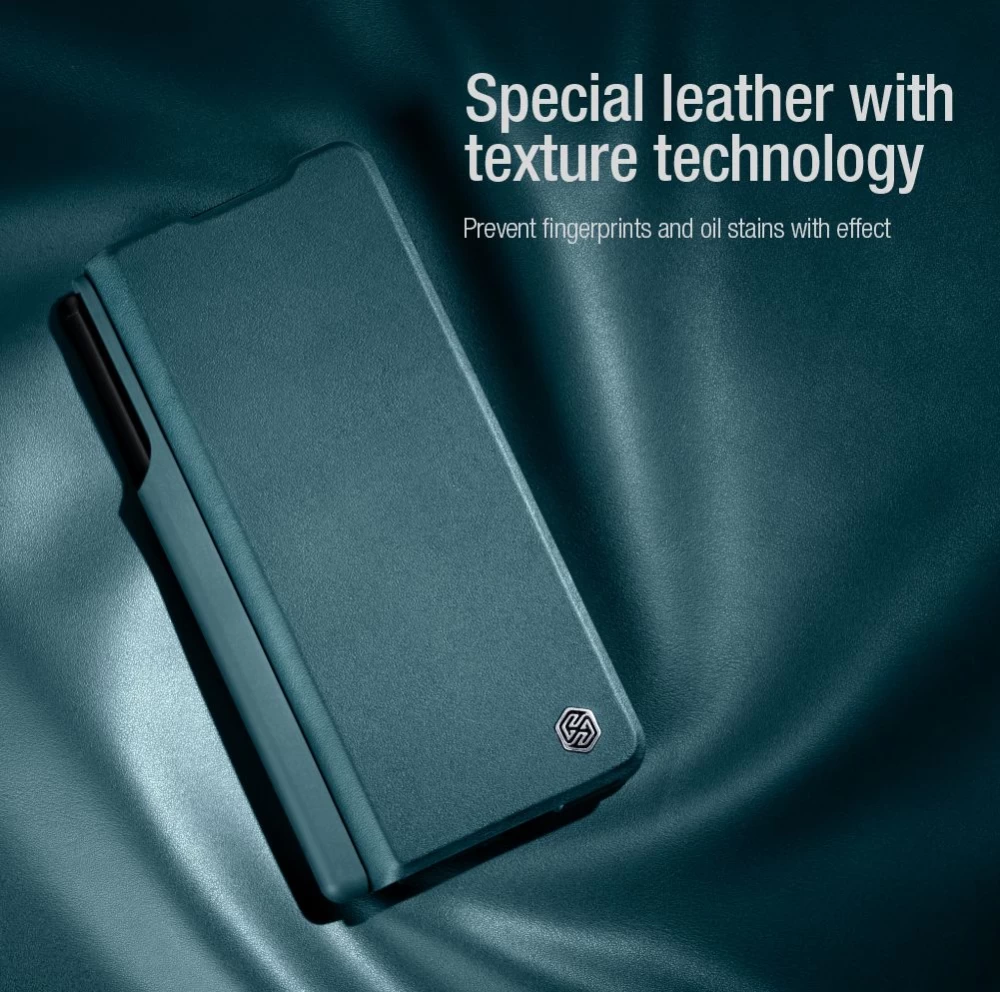 Samsung Galaxy Z Fold 5 fodral gyllene NILLKIN QIN PRO LEATHER