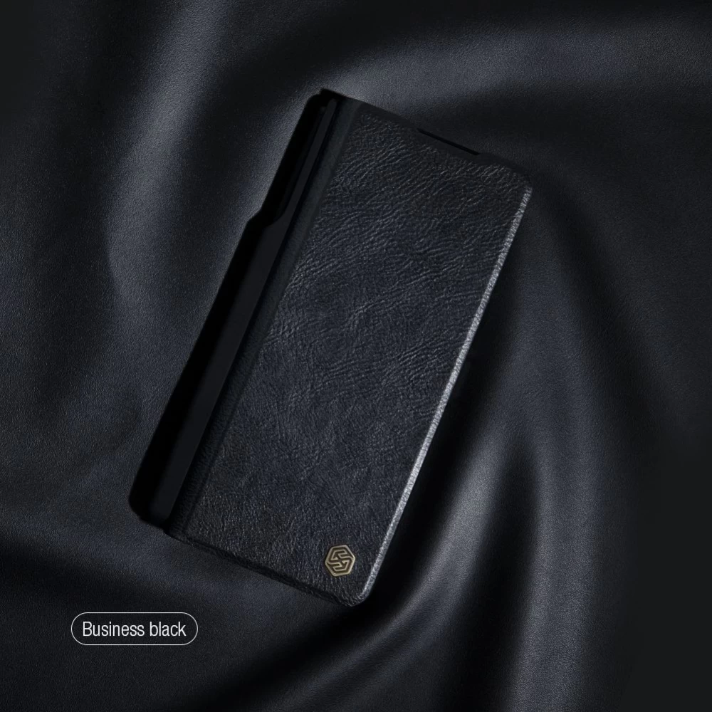 Samsung Galaxy Z Fold 5 fodral gyllene NILLKIN QIN PRO LEATHER