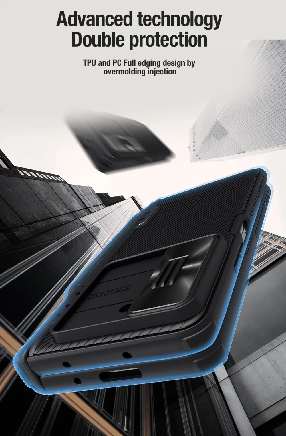 Samsung Galaxy Z Fold 5 skal blå NILLKIN CAMSHIELD FOLD (PEN HOLDER VERSION)