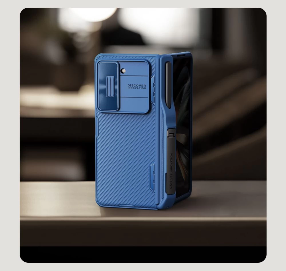 Samsung Galaxy Z Fold 5 skal blå NILLKIN CAMSHIELD FOLD (PEN HOLDER VERSION)