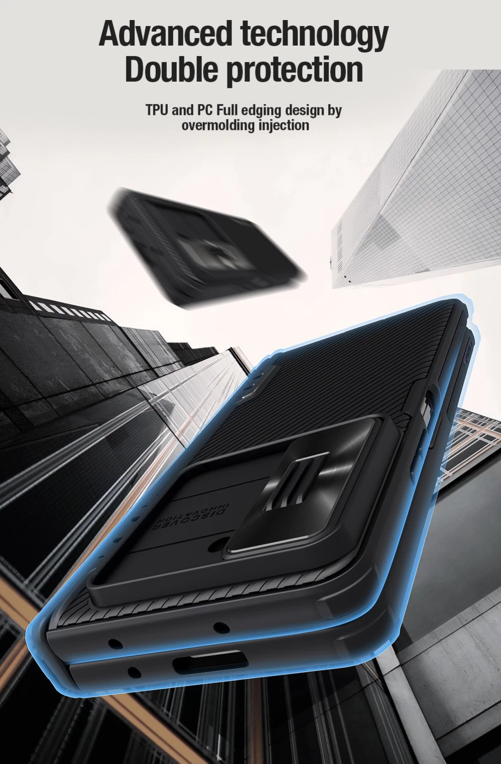Samsung Galaxy Z Fold 5 skal blå NILLKIN CAMSHIELD FOLD (BRACKET VERSION)