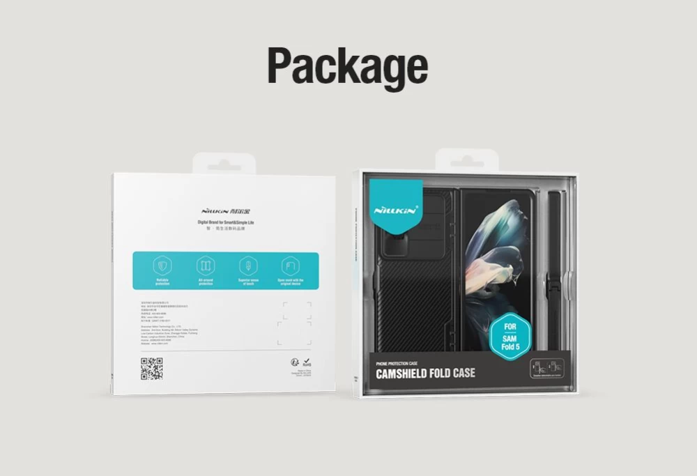 Samsung Galaxy Z Fold 5 skal blå NILLKIN CAMSHIELD FOLD (BRACKET VERSION)