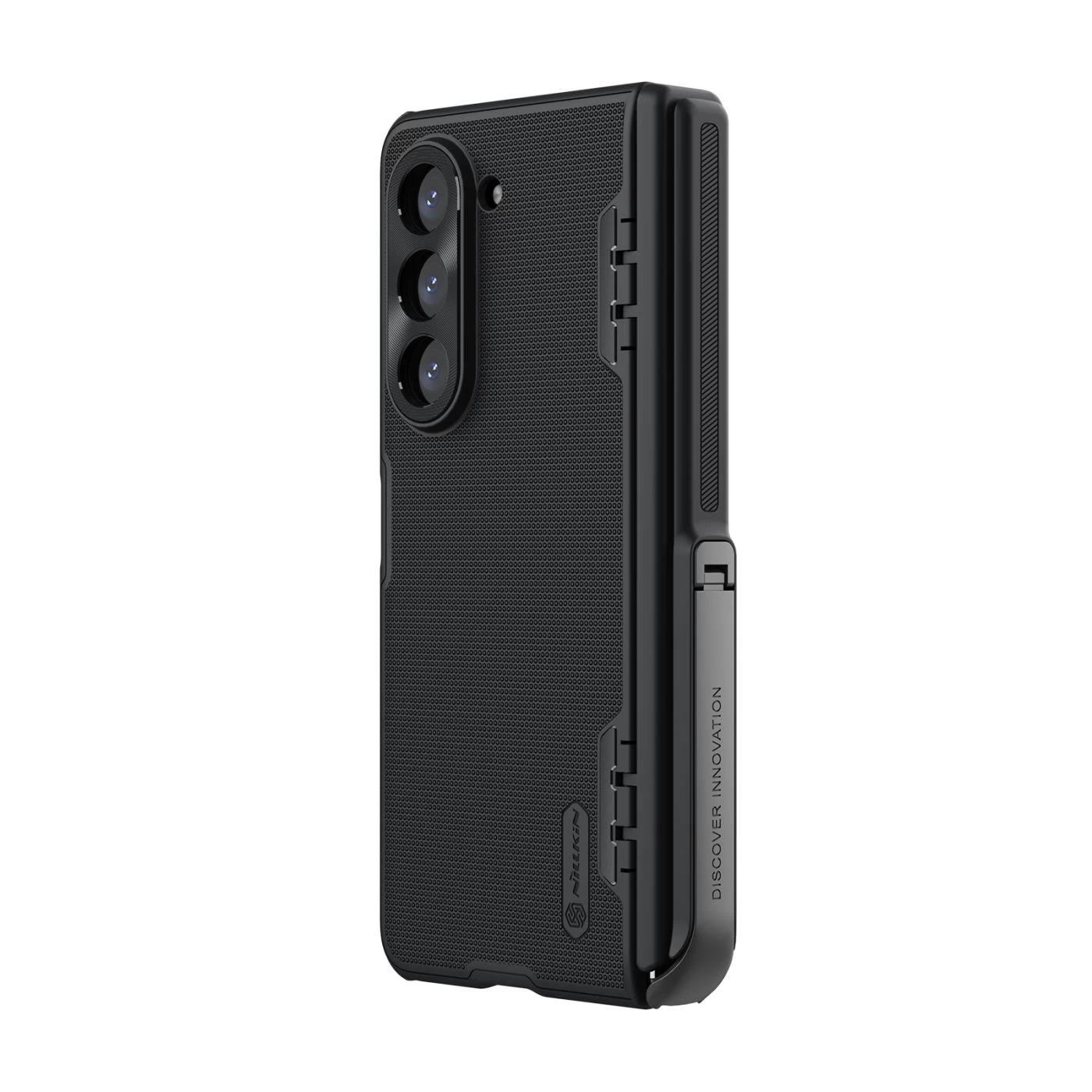 Samsung Galaxy Z Fold 5 vāciņš melns NILLKIN SUPER FROSTED SHIELD (BRACKET VERSION)