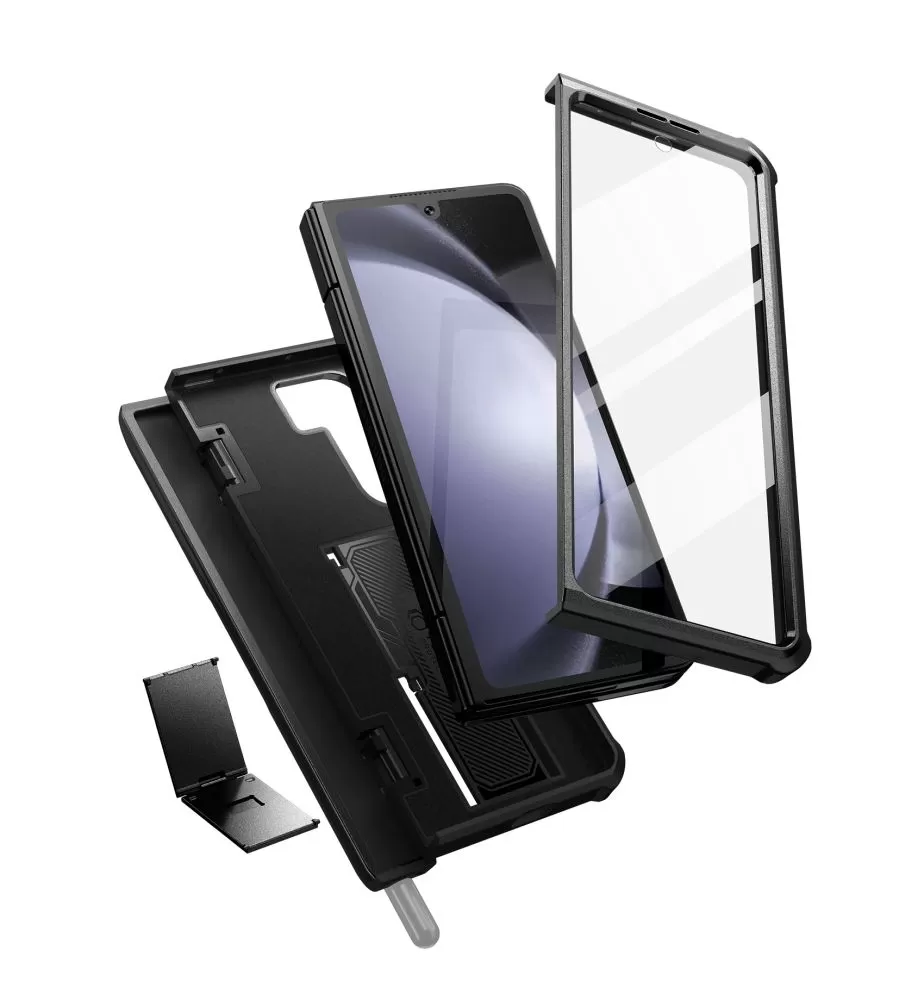 Samsung Galaxy Z Fold 5 vāciņš melns TECH-PROTECT KEVLAR PRO PEN