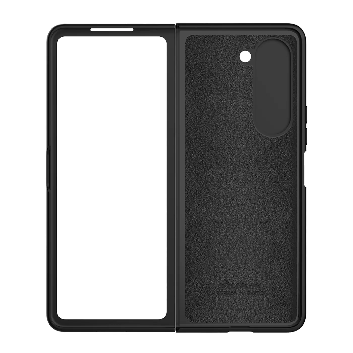 Samsung Galaxy Z Fold 5 vāciņš melns NILLKIN CAMSHIELD SILKY SILICONE (BRACKET VERSION)