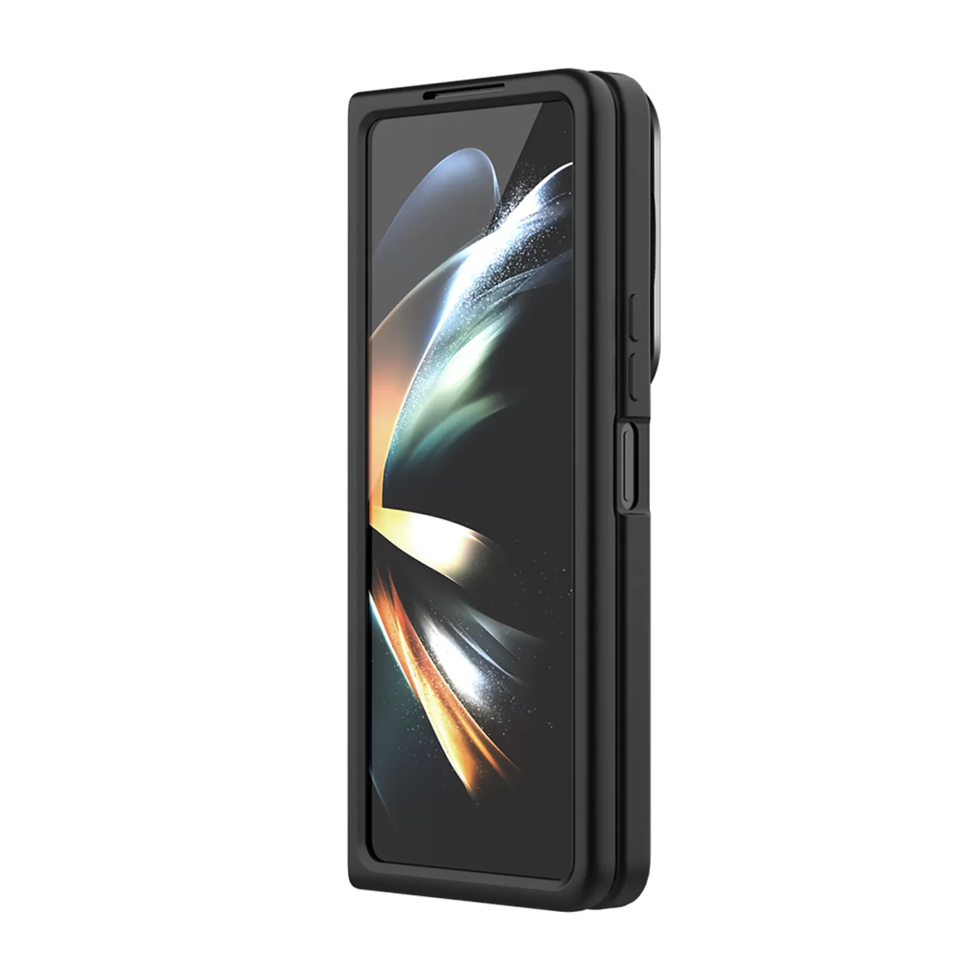 Samsung Galaxy Z Fold 5 vāciņš melns NILLKIN CAMSHIELD SILKY SILICONE (BRACKET VERSION) Copy