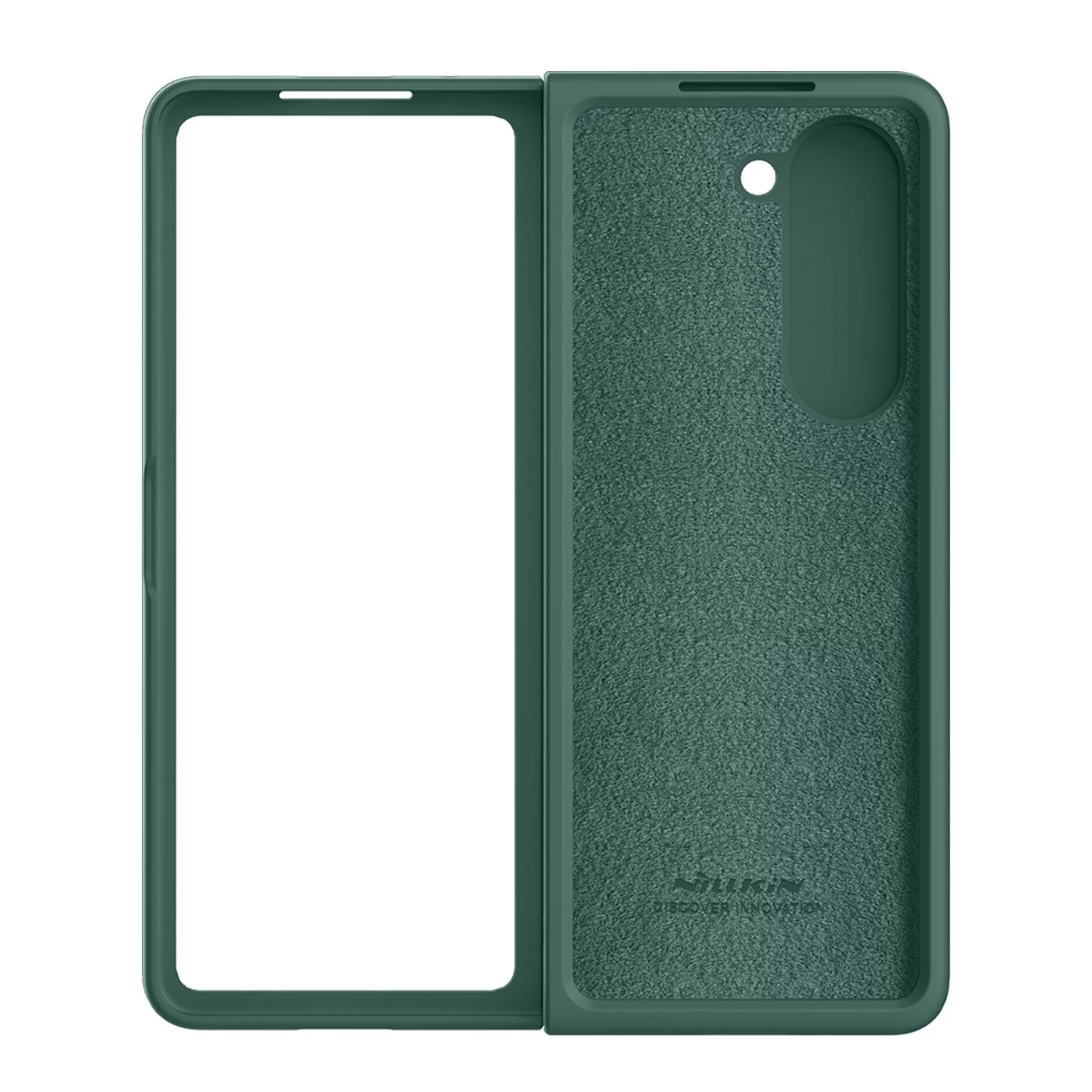 Samsung Galaxy Z Fold 5 skal grön NILLKIN CAMSHIELD SILKY SILICON