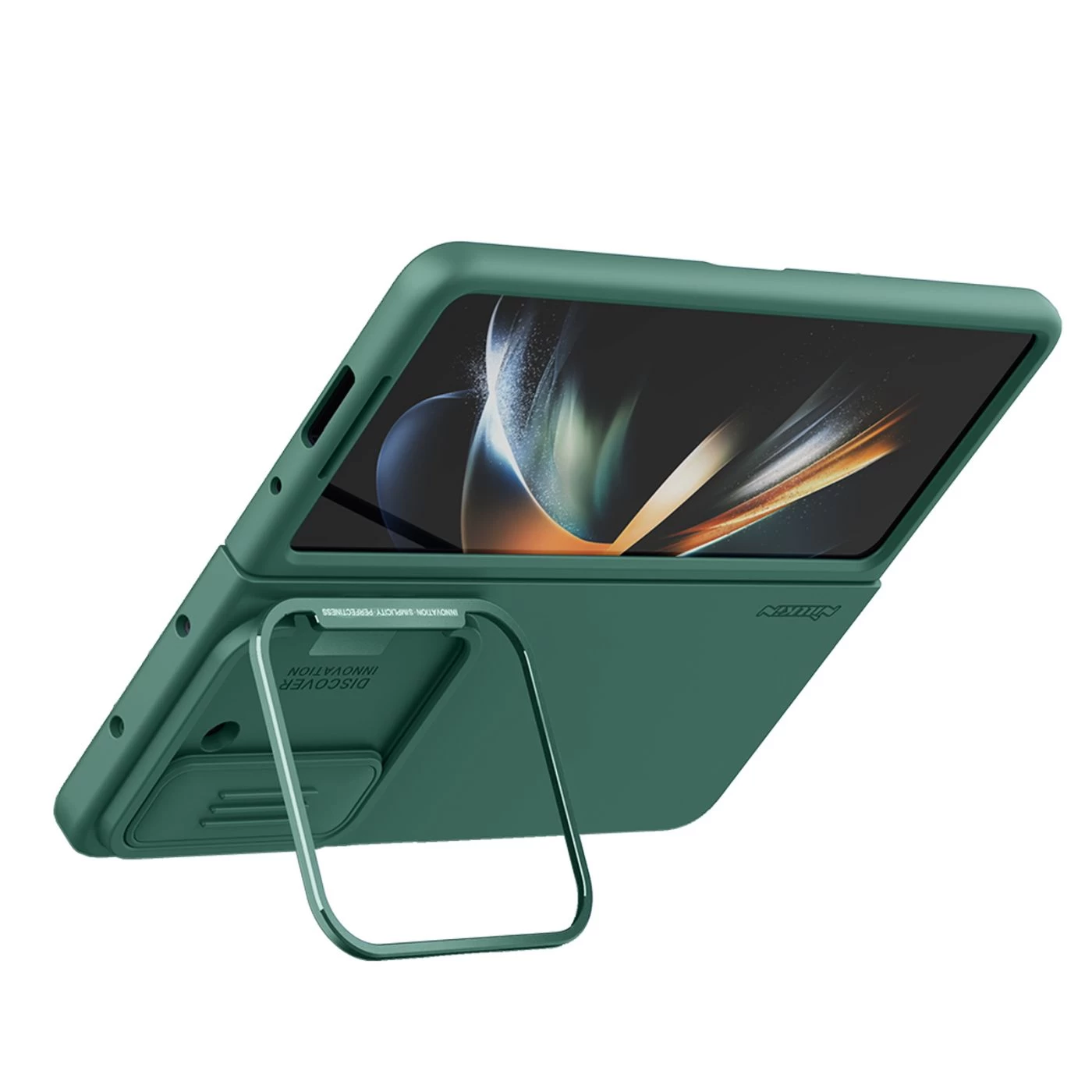Samsung Galaxy Z Fold 5 skal grön NILLKIN CAMSHIELD SILKY SILICON