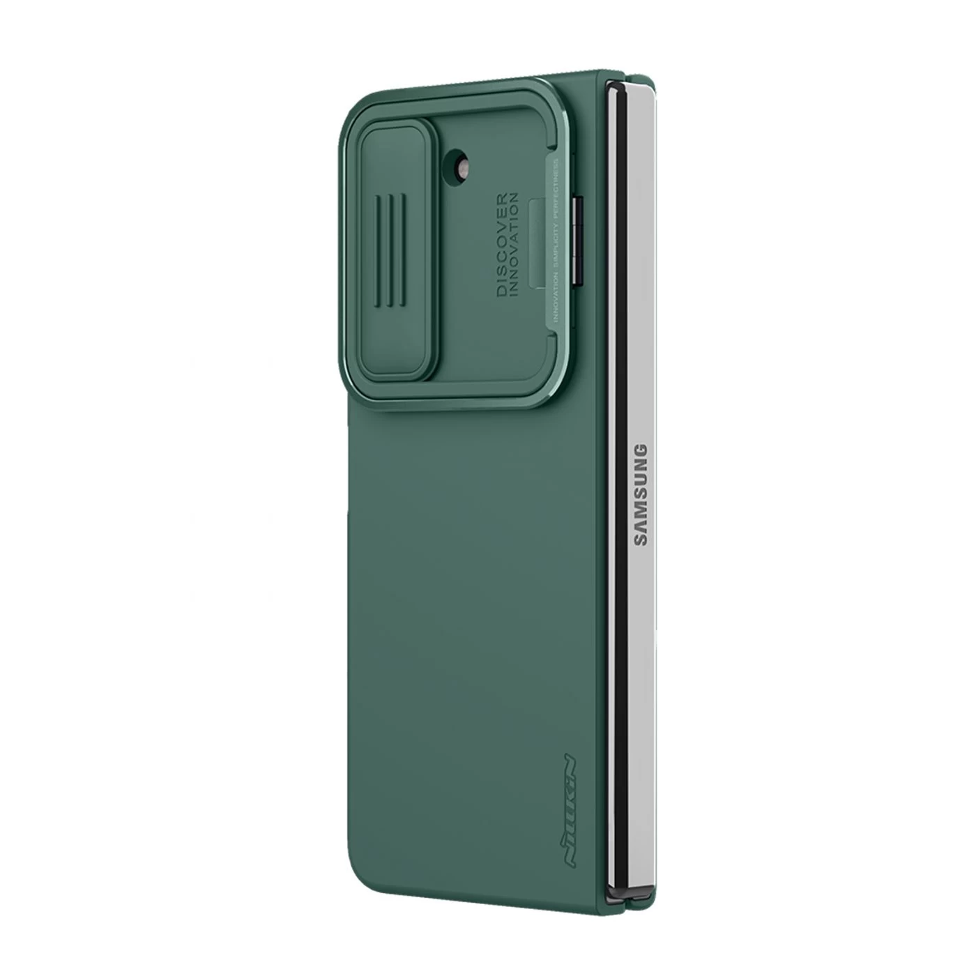 Samsung Galaxy Z Fold 5 skal grön NILLKIN CAMSHIELD SILKY SILICON