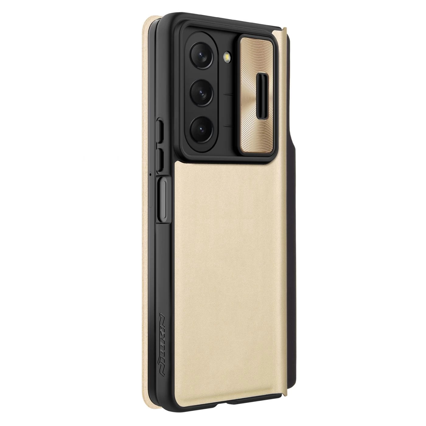 Samsung Galaxy Z Fold 5 fodral gyllene NILLKIN QIN PRO LEATHER