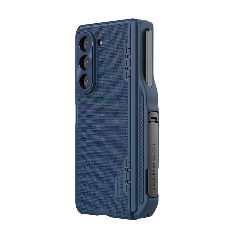 Samsung Galaxy Z Fold 5 skal blå NILLKIN SUPER FROSTED SHIELD (PEN HOLDER VERSION)