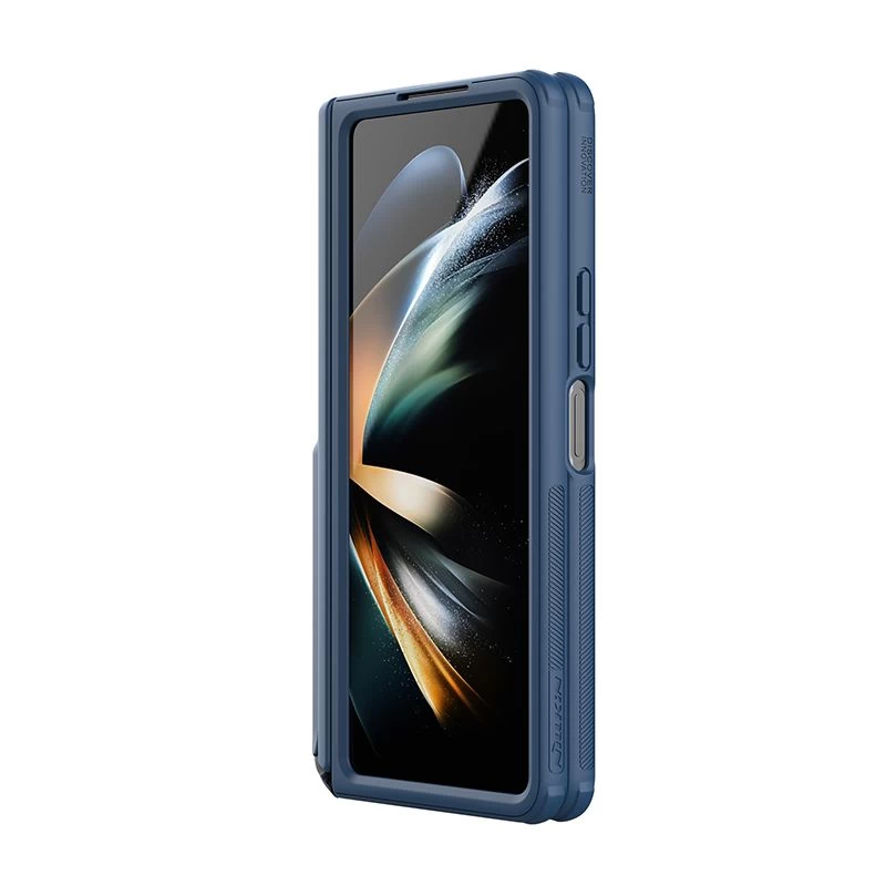 Samsung Galaxy Z Fold 5 skal blå NILLKIN SUPER FROSTED SHIELD (PEN HOLDER VERSION)