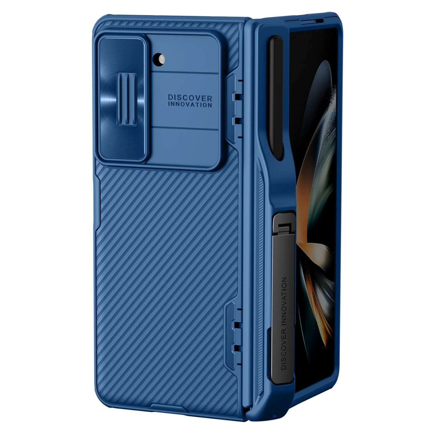 Samsung Galaxy Z Fold 5 skal blå NILLKIN CAMSHIELD FOLD (PEN HOLDER VERSION)