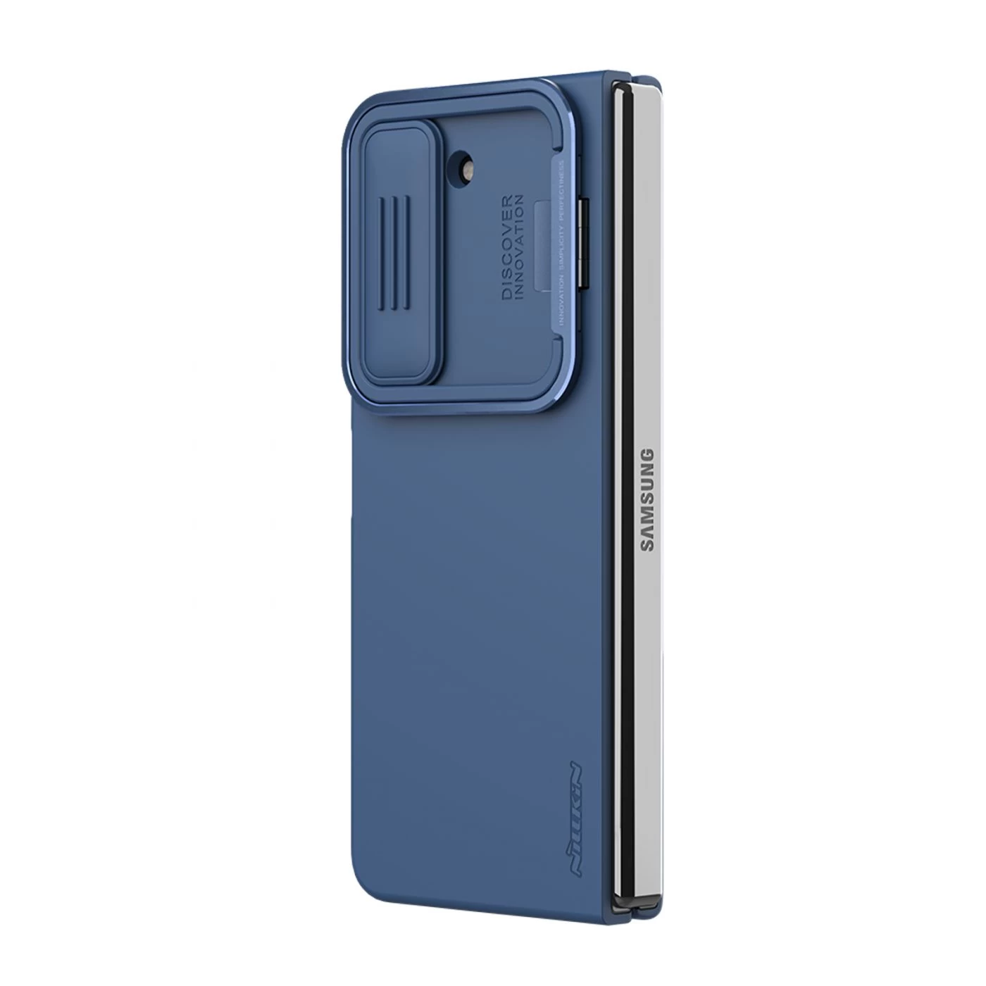 Samsung Galaxy Z Fold 5 dėklas mėlyna NILLKIN CAMSHIELD SILKY SILICON