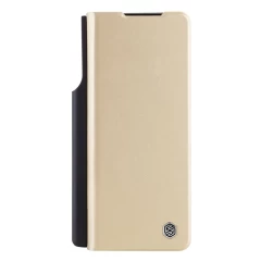 Samsung Galaxy Z Fold 5 fodral gyllene NILLKIN QIN PRO LEATHER