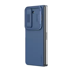Samsung Galaxy Z Fold 5 vāciņš zils NILLKIN CAMSHIELD SILKY SILICONE (BRACKET VERSION)