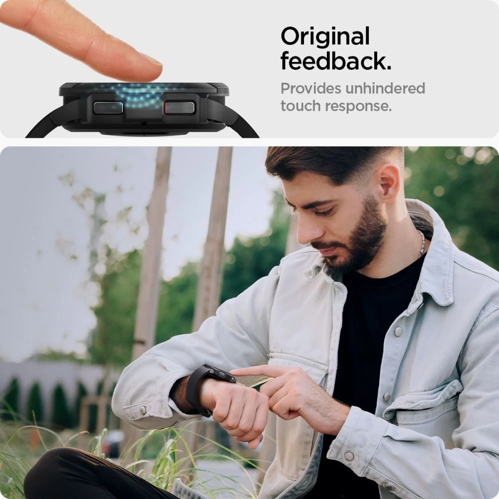 Samsung Galaxy Watch 6 Classic apsauginis stiklas  SPIGEN GLAS.TR ”EZ-FIT” 2-PACK (43 MM)