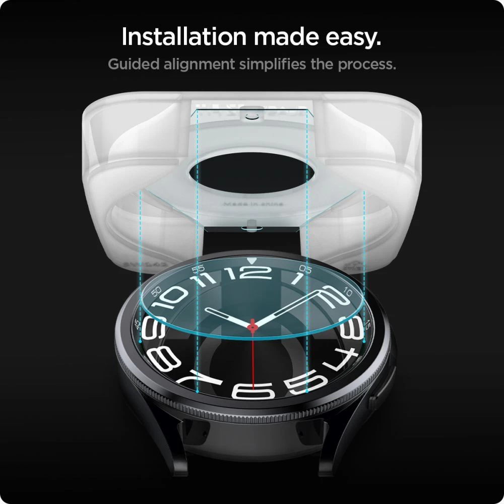 Samsung Galaxy Watch 6 Classic apsauginis stiklas  SPIGEN GLAS.TR ”EZ-FIT” 2-PACK (43 MM)